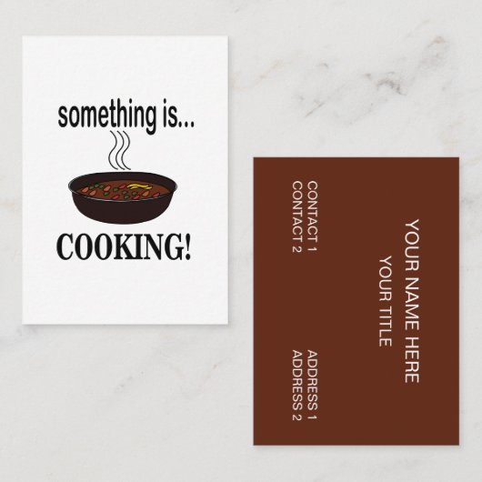 Iets koken Er Kookt Iets Visitekaartje (Voorkant / Achterkant)