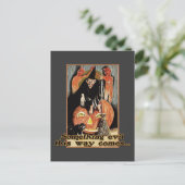 Iets kwaad op deze manier komt uit halloween T - s Briefkaart (Staand voorkant)