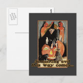 Iets kwaad op deze manier komt uit halloween T - s Briefkaart (Voorkant / Achterkant)