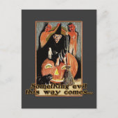 Iets kwaad op deze manier komt uit halloween T - s Briefkaart (Voorkant)