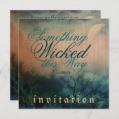 Iets kwaadaardigs Halloween Gothic Wedding Kaart (Voorkant / Achterkant)