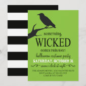 Iets kwaadaardigs Halloween Party uitnodiging (Voorkant / Achterkant)