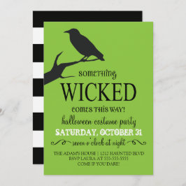 Iets kwaadaardigs Halloween Party uitnodiging