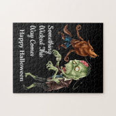 Iets kwaadaardigs met Halloween Legpuzzel (Horizontaal)