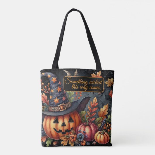 Iets kwaads op deze manier komt Spooktacular Jack Tote Bag (Achterkant)