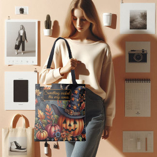 Iets kwaads op deze manier komt Spooktacular Jack Tote Bag