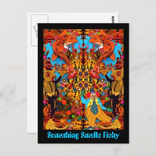 Iets mells Fishy Briefkaart (Voorkant / Achterkant)