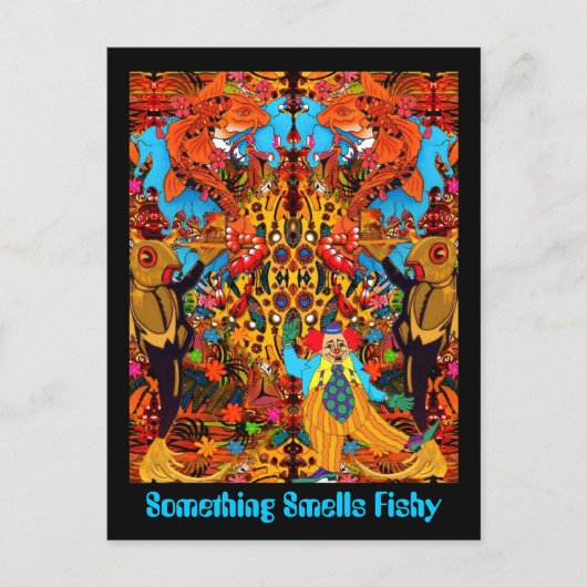 Iets mells Fishy Briefkaart (Voorkant)