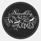 Iets met Chalkboard Halloween Sticker (Voorkant)