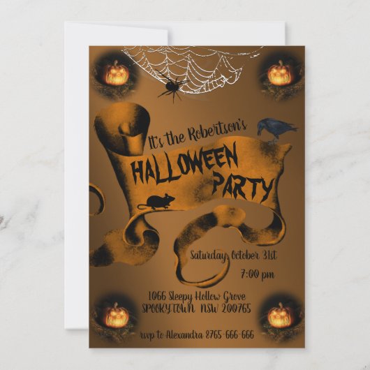 Iets met een gebroken Halloween Kaart (Achterkant)