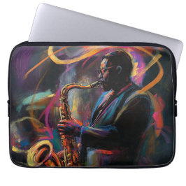 Iets met een saxofoon. laptop sleeve