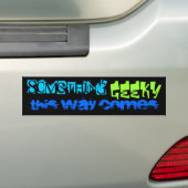 Iets met geeky bumper sticker (Op auto)