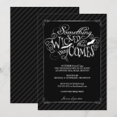 Iets met Happy Halloween-feestelijke uitnodiging (Voorkant / Achterkant)