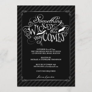 Iets met Happy Halloween-feestelijke uitnodiging