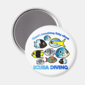 Iets met Scuba vissen Magneet (Voorkant / Achterkant)