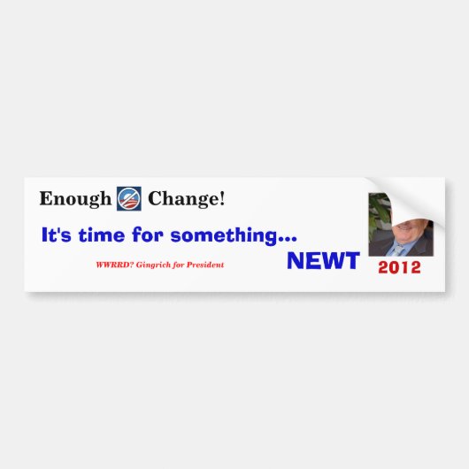 Iets nieuws bumpersticker (Voorkant)