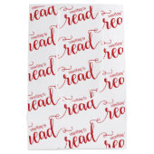 Iets om 4 Cadeau thema te lezen Medium Cadeauzakje (Achterkant)