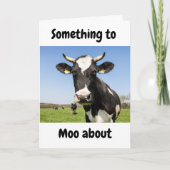 IETS OM *MOO OVER* NEEFJE VERJAARDAG KAART (Voorkant)