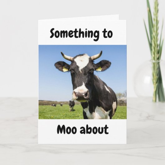IETS OM *MOO OVER* ZOON OP VERJAARDAG KAART (Voorkant)