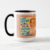 Iets om over te huilen - retro mam mok (Links)