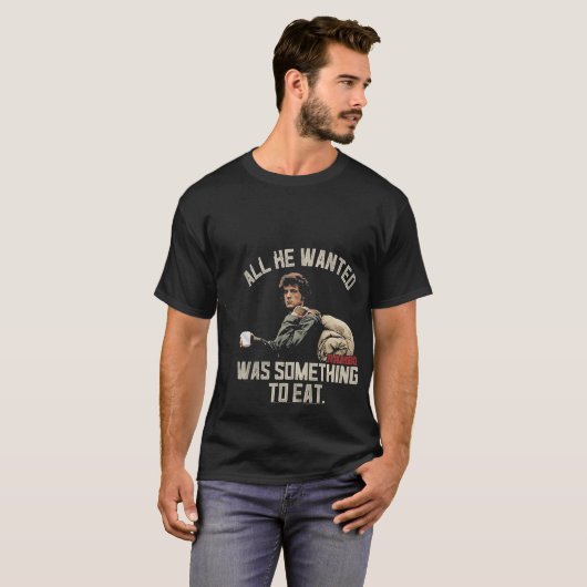 Iets om Rambo te eten T-shirt (Voorkant volledig)