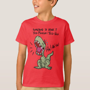 Iets om te Drinken? Ja graag: Tea-Rex dinosaurus T-shirt