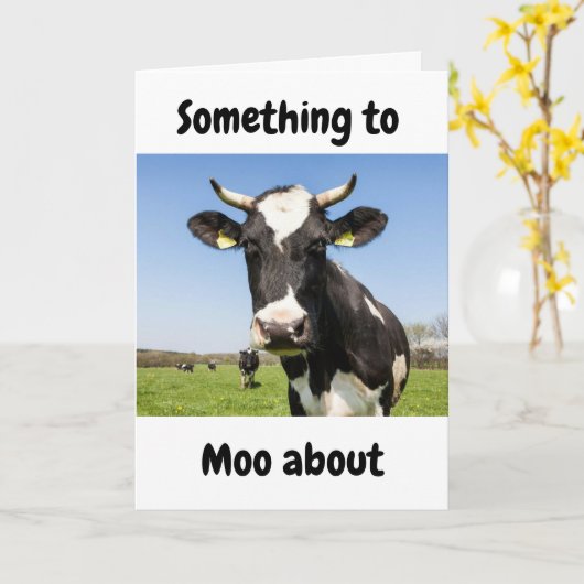 IETS OM TE *MOO OVER* NEEF KAART (Gele Bloem)