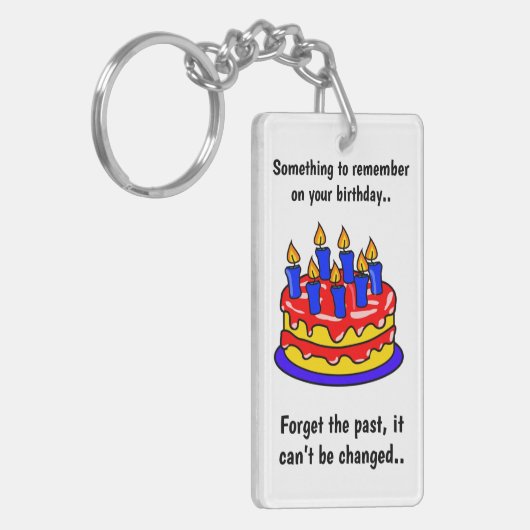Iets om te onthouden, grappige verjaardag sleutelhanger (Voorkant Links)