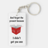 Iets om te onthouden, grappige verjaardag sleutelhanger (achterkant)