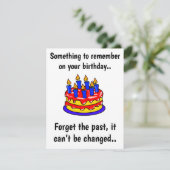 Iets om te onthouden, grappige verjaardagskaart (Staand voorkant)