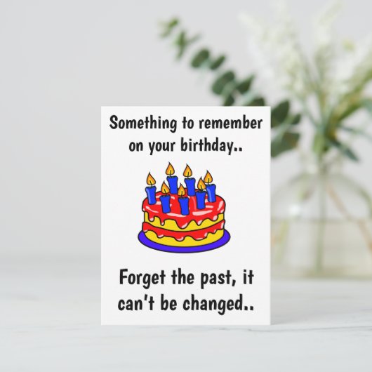 Iets om te onthouden, grappige verjaardagskaart (Staand voorkant)