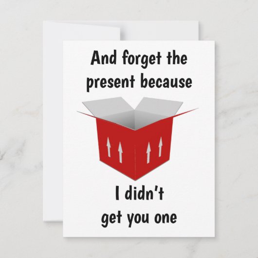 Iets om te onthouden, grappige verjaardagskaart (Achterkant)