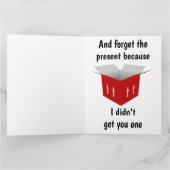 Iets om te onthouden, grappige verjaardagskaart kaart (Binnen)