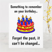 Iets om te onthouden, grappige verjaardagskaart kaart (Gele Bloem)