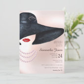 Iets oud Elegant Pearl Ketting Vrijgezellenfeest Kaart (Staand voorkant)