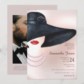 Iets oud Elegant Pearl Ketting Vrijgezellenfeest Kaart (Voorkant / Achterkant)