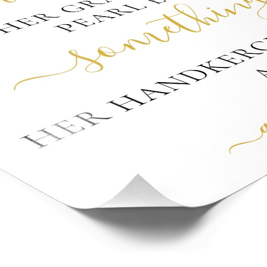 Iets Oud Iets Nieuw Sign for Vrijgezellenfeest Foto Afdruk (Hoek)