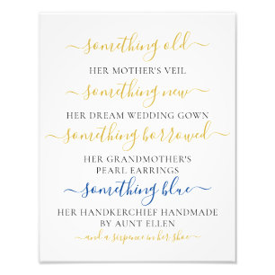 Iets Oud Iets Nieuw Sign for Vrijgezellenfeest Foto Afdruk