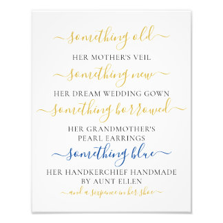 Iets Oud Iets Nieuw Sign for Vrijgezellenfeest Foto Afdruk