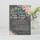 Iets Oud & Nieuw Ik doe Chalkboard Vrijgezellenfee Kaart (Staand voorkant)