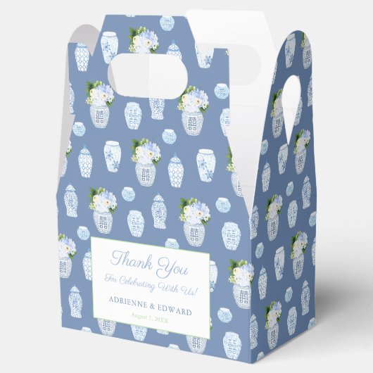 Iets Oude New Borrowed Blue Wedding Shower Bedankdoosjes (Geopend)