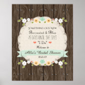 Iets Oude New Mint Boho Rustic Vrijgezellenfeest Poster (Voorkant)