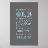 Iets Ouds Iets Niews Iets Geleends Blauw Huwelijk Poster (Voorkant)