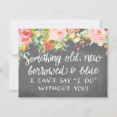 Iets Ouds New Borroding | Bridesmaid Kaart (Voorkant)