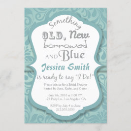 Iets ouds nieuw geleend & blauw Vrijgezellenfeest Kaart