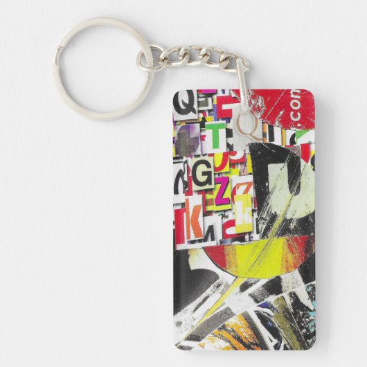 iets punt com collage sleutelhanger (Voorkant)
