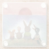 Iets rood glazen onderzetter (Achterkant)