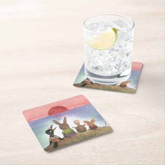 Iets rood kartonnen onderzetters (Insitu)