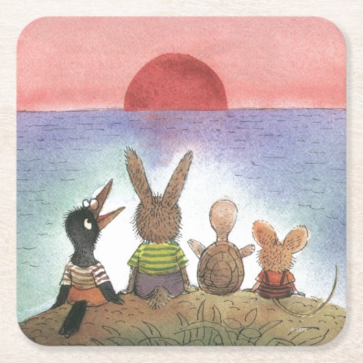 Iets rood kartonnen onderzetters (Voorkant)