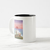 Iets rood tweekleurige koffiemok (Voorkant links)